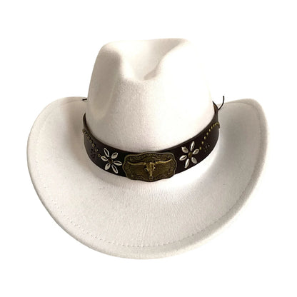 Nouveau Chapeau de Cowboy de Style Occidental pour Hommes et Femmes Chapeau de Gentleman Rétro à Large Bord Chapeau de Cowgirl Jazz Chapeaux de Soleil Tendance pour l'Été