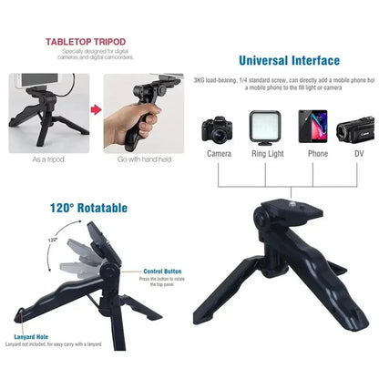Smartphone VzonKit avec trépied, support de téléphone, mini microphone, lumière de remplissage LED, démarreur pour TikTok, diffusion en direct, vidéo prometteuse
