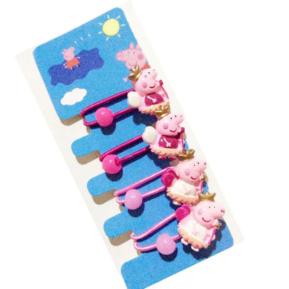 Épingles à cheveux Peppa Pig Corde à cheveux Enfants Kawaii Peppa Pig George Épingles à cheveux Corde à cheveux Pince Bb Filles Accessoires Peppa Pig Étudiants