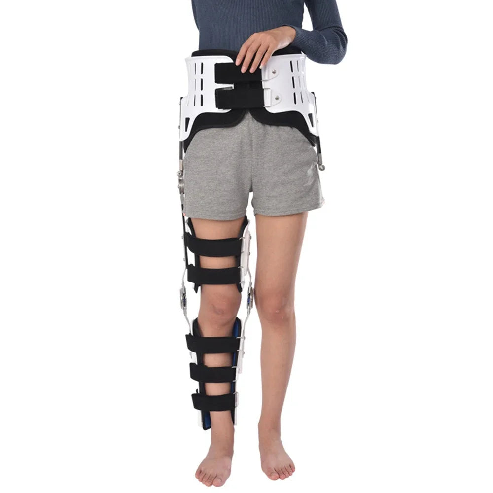 Adjustable Hip, Knee, Ankle, Foot Orthosis, Fixed Splint, Orthopedic Support for Leg, Hip, Thigh, Female Fracture, Lower Limb Paralysis