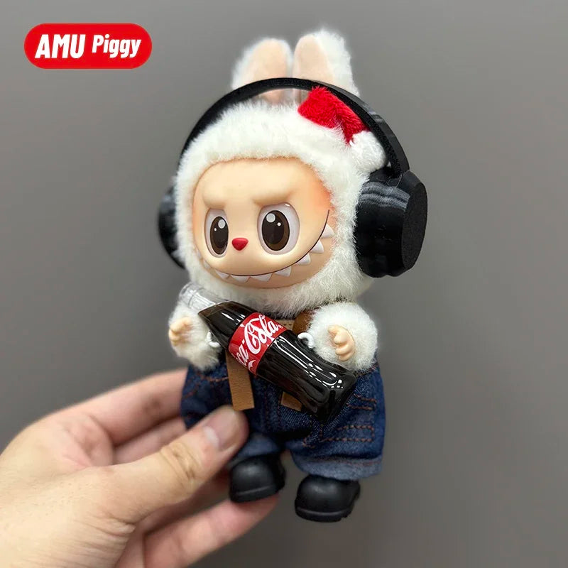 Clothes Doll DIY Accessories Pull Cloth Cola Happiness Factor Labubu Clothes Set Doll Outfit Have Shoes