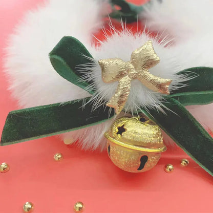 Colliers de noël pour animaux de compagnie, chats et chiens, grands colliers de mariage rouges, cloches à nœud, en peluche, colliers du nouvel an, décorations faites à la main