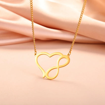 Skyrim Infinite Love Pendant Necklace Stainless Steel Women's Fashion Jewelry Necklace Couple Christmas Day Jewelry Gift