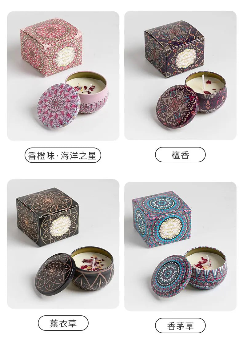 Bougies parfumées Osmanthus Gardenia avec pétales, petites bougies parfumées romantiques pour cadeaux d'anniversaire de filles, aromathérapie pour la maison