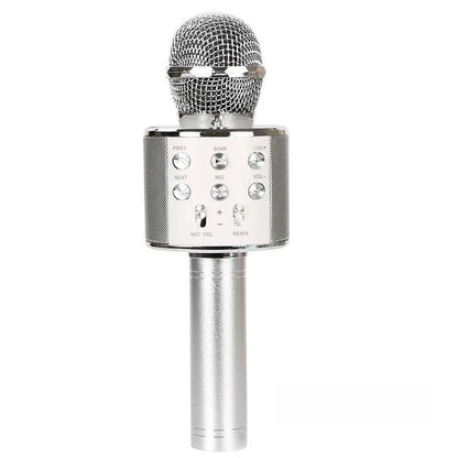 Wireless Bluetooth Karaoke Microphone, 5-in-1  Mic with Built-in Stereo Speaker/4 Voice-Changing Effect, Great Gifts