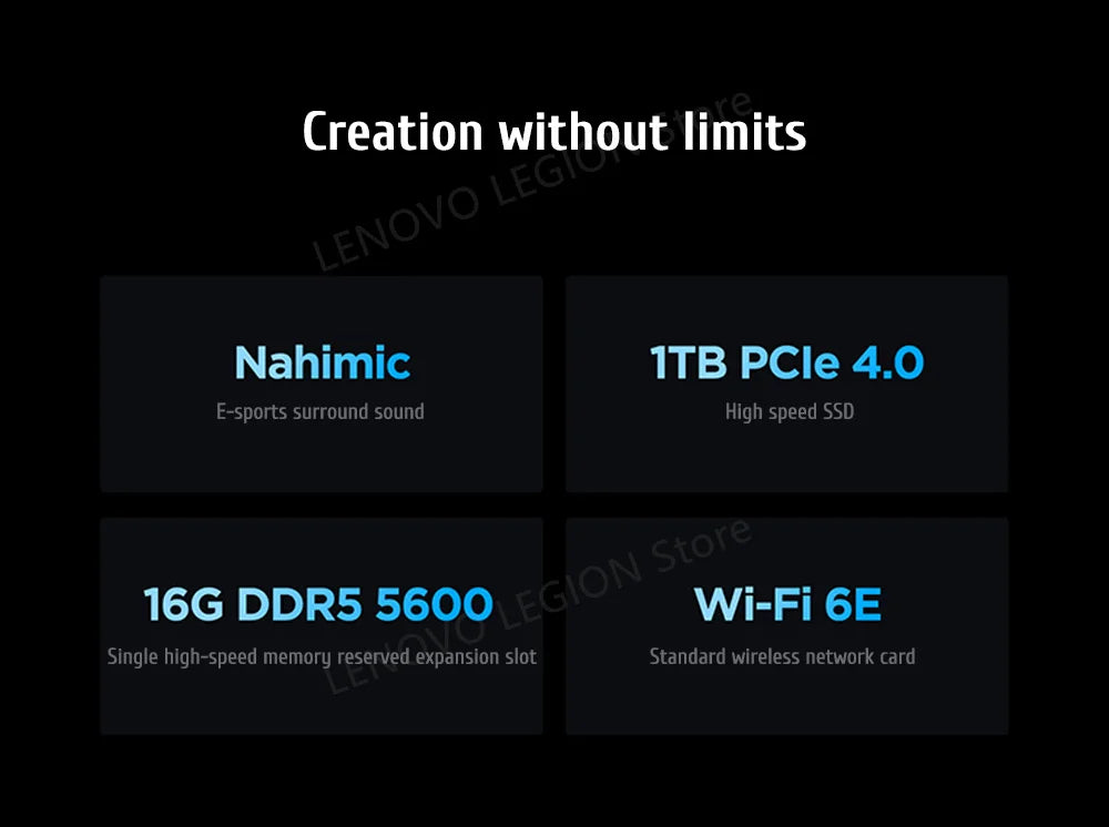 PC portable de jeu Lenovo Legion Y9000P Gaming E-Sports 2024 RTX 4060 Intel i9-14900HX 16" 16/32/64 Go de RAM 1/2 To SSD 2.5K 240 Hz