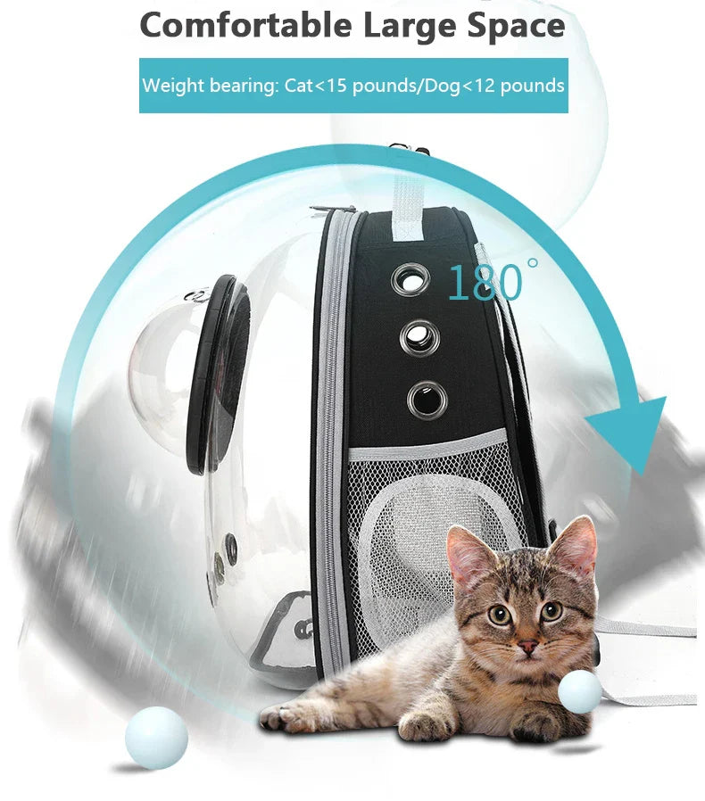 Sac de Transport pour animaux de compagnie, sacs à dos spatiaux pour animaux de compagnie, respirant, Portable, Transparent, pour chiot et chien, sacs à capsules spatiales