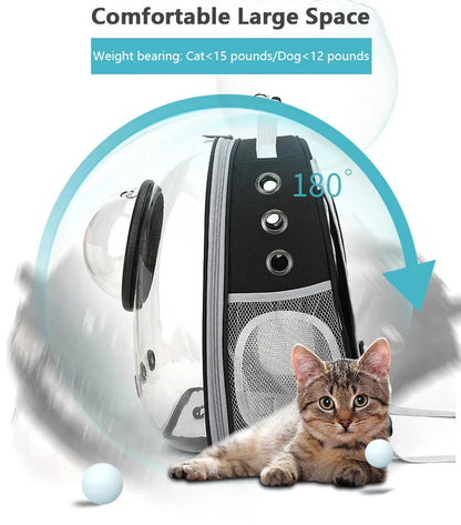 Sac de Transport pour animaux de compagnie, sacs à dos spatiaux pour animaux de compagnie, respirant, Portable, Transparent, pour chiot et chien, sacs à capsules spatiales