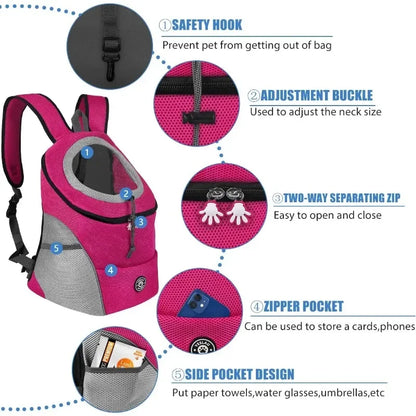 Pet Backpack for Small and Medium Dogs, Pet Carrier Backpack, Breathable Travel, Dog Carrier, Pet Transport Supplies