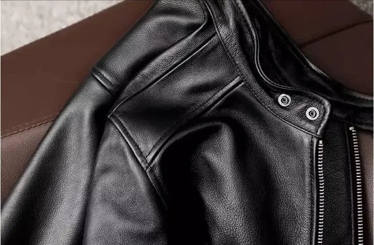Vente en gros. Vêtements 100 % cuir de vachette véritable. Brésilien. Mode. Coupe ajustée, veste en cuir naturel. Motard homme. Clientes brasileiros