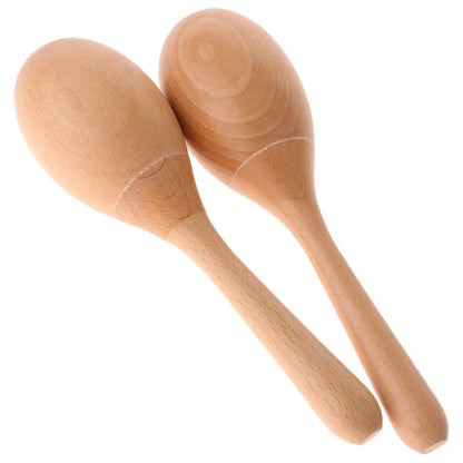 Marteau en bois Maraca Shaker, jouet musical, 2 pièces
