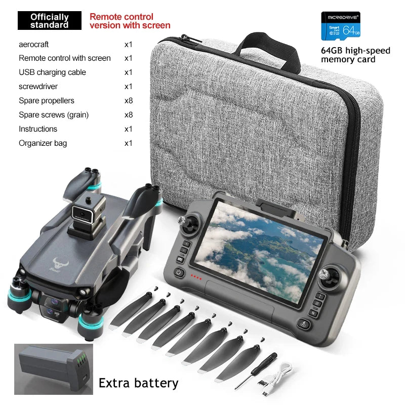 Drone GPS avec écran tactile caméra EIS Anti-secouement 8K Drones aériens sans brosse 5G GPS 8K caméras HD grand UAV Dron RC quadrirotor