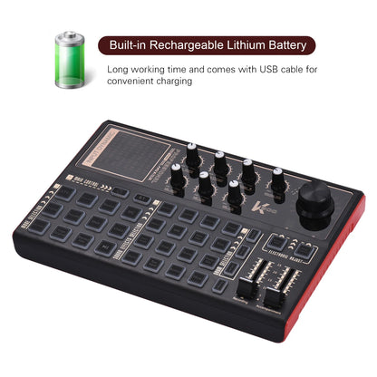 Muslady-Carte son SK300 Live, changeur de voix externe, centre commercial audio, batterie aste intégrée, effets sonores multiples