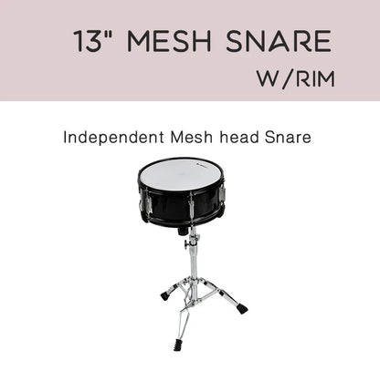 Drum 13*5" Dual Zone Mesh Head Wooden Drum Pad for Electronic Drum