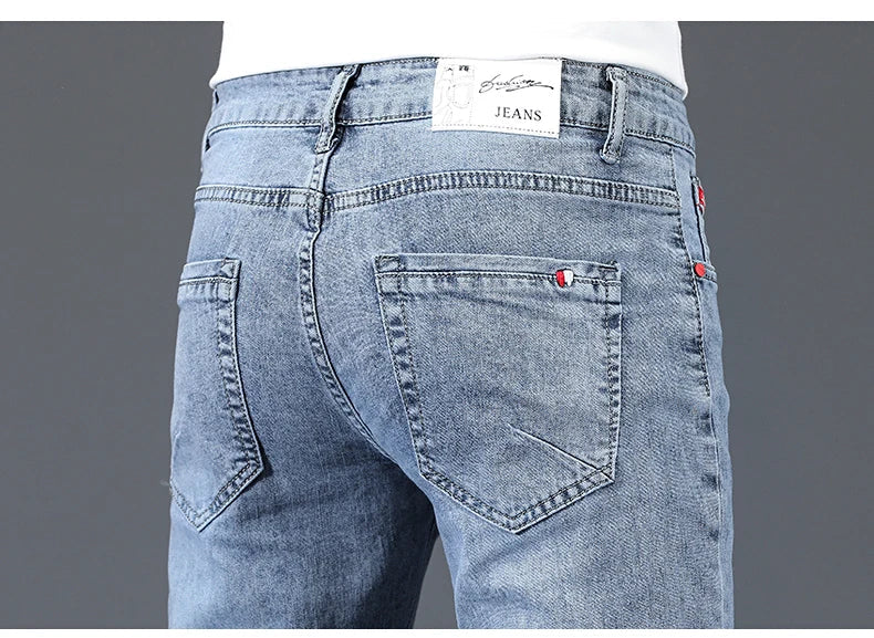 Jean skinny homme polaire hiver chaud uni coréen tendance slim pantalon denim homme épaissi extensible coupe crayon vêtements homme