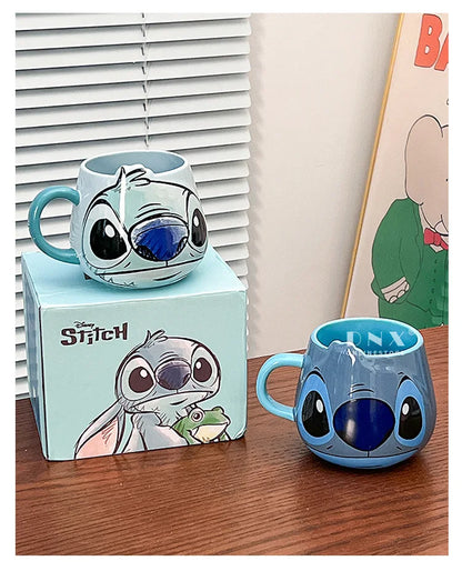 Anime Stitch Girl High-Looking Fashion Cartoon Creative Pattern Couple Milk Drinking Coffee Ceramic Mug Birthday Gifts