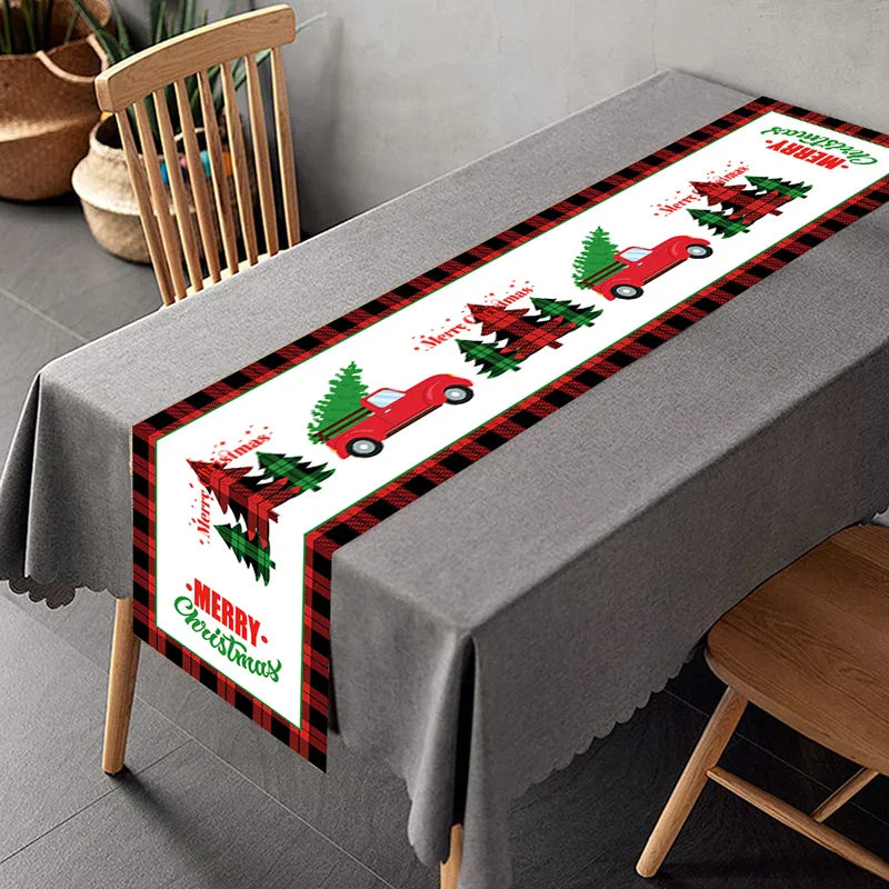 Chemin de Table de Noël, Décoration pour la Maison, Couverture de Nappe, Ornement, Cadeaux, ixdu Nouvel An, 2023