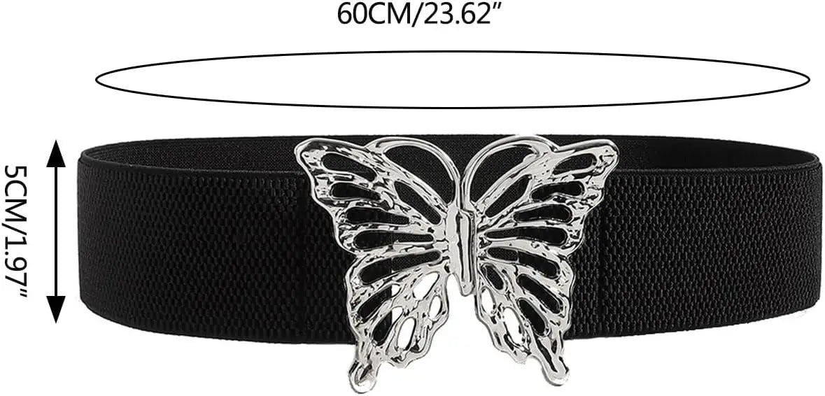 Waist Chain Elegant Butterfly Cowgirl Belt For Women Prom Banquet Club Party For Jeans Dresse Club Bar Elastic Waist Belt