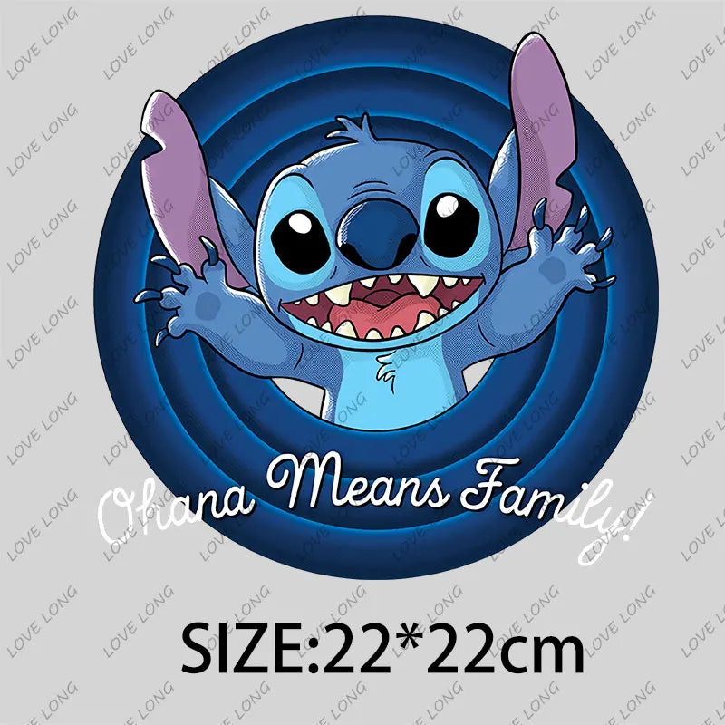 Stitch Love Cartoon Stickers  Iron-on Transfers for Clothing Firm and Fadeless  Stickers Easy to Use DIY Decoration