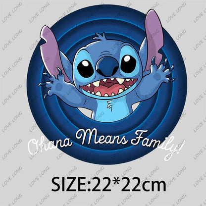 Stitch Love Cartoon Stickers  Iron-on Transfers for Clothing Firm and Fadeless  Stickers Easy to Use DIY Decoration