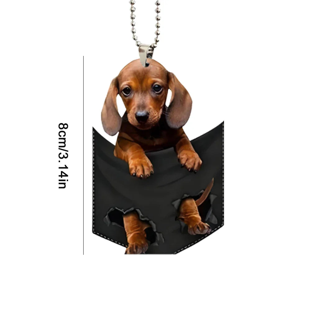 Cute Dog Car Hanging Home Tree Pendant Halloween Christmas Tree Pendant Home Decoration Window Car Ornament Backpack Ornament