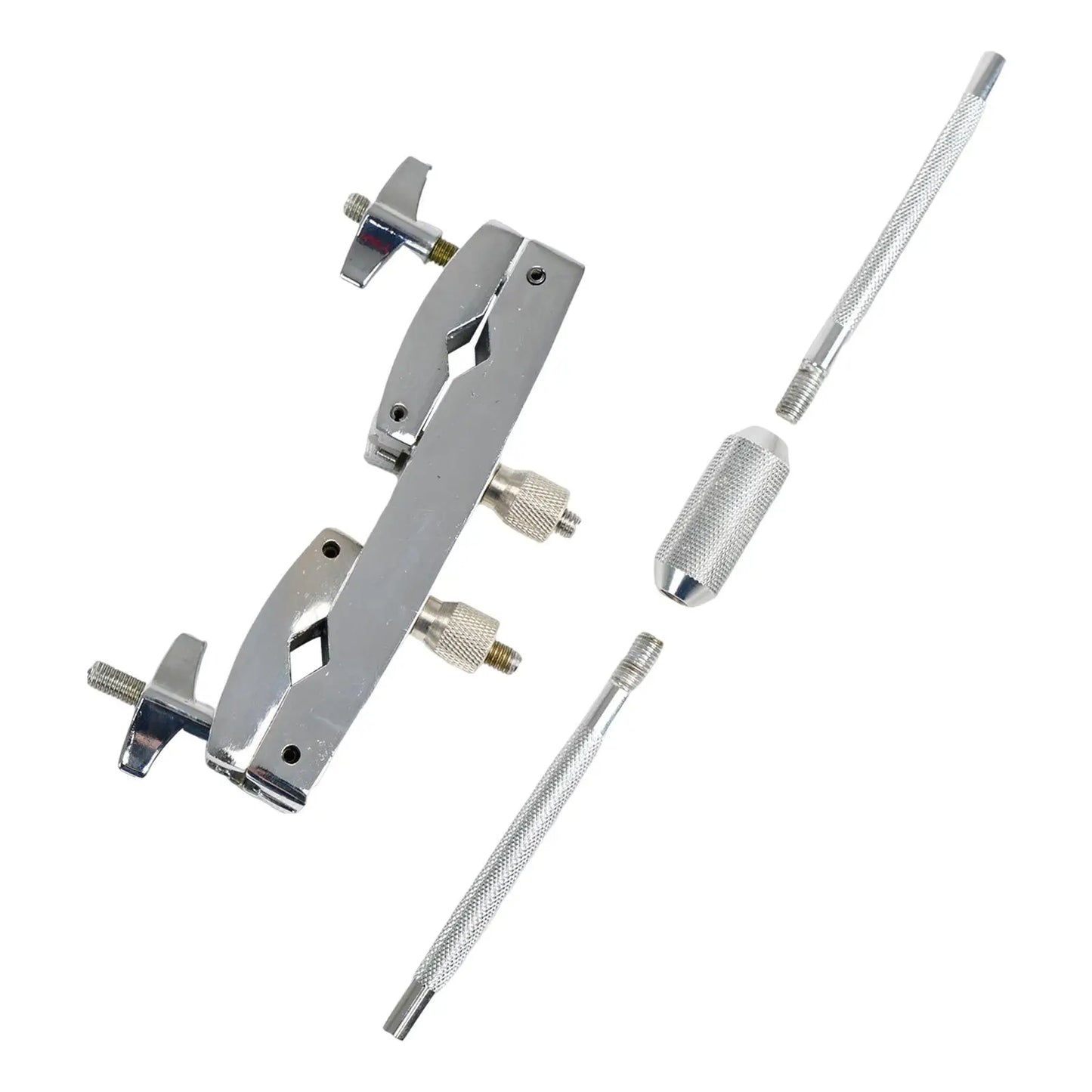 Kit de coussinets de tambour de pratique d'inclinaison de frein de cymbale en métal avec support, amortisseur de caisse claire, pinces d'extension de tambour muet, PerSCH TingSCH