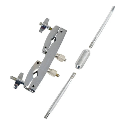 Kit de coussinets de tambour de pratique d'inclinaison de frein de cymbale en métal avec support, amortisseur de caisse claire, pinces d'extension de tambour muet, PerSCH TingSCH