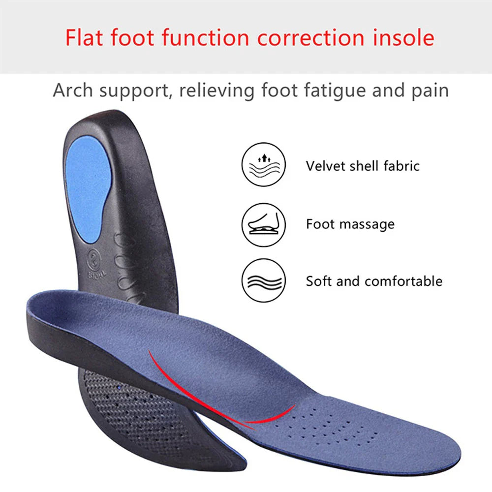 Semelle intérieure orthopédique Support de voûte plantaire semelles orthopédiques pour pieds plats pour soulager la pression doux respirant Absorption des chocs semelles intérieures thermiques