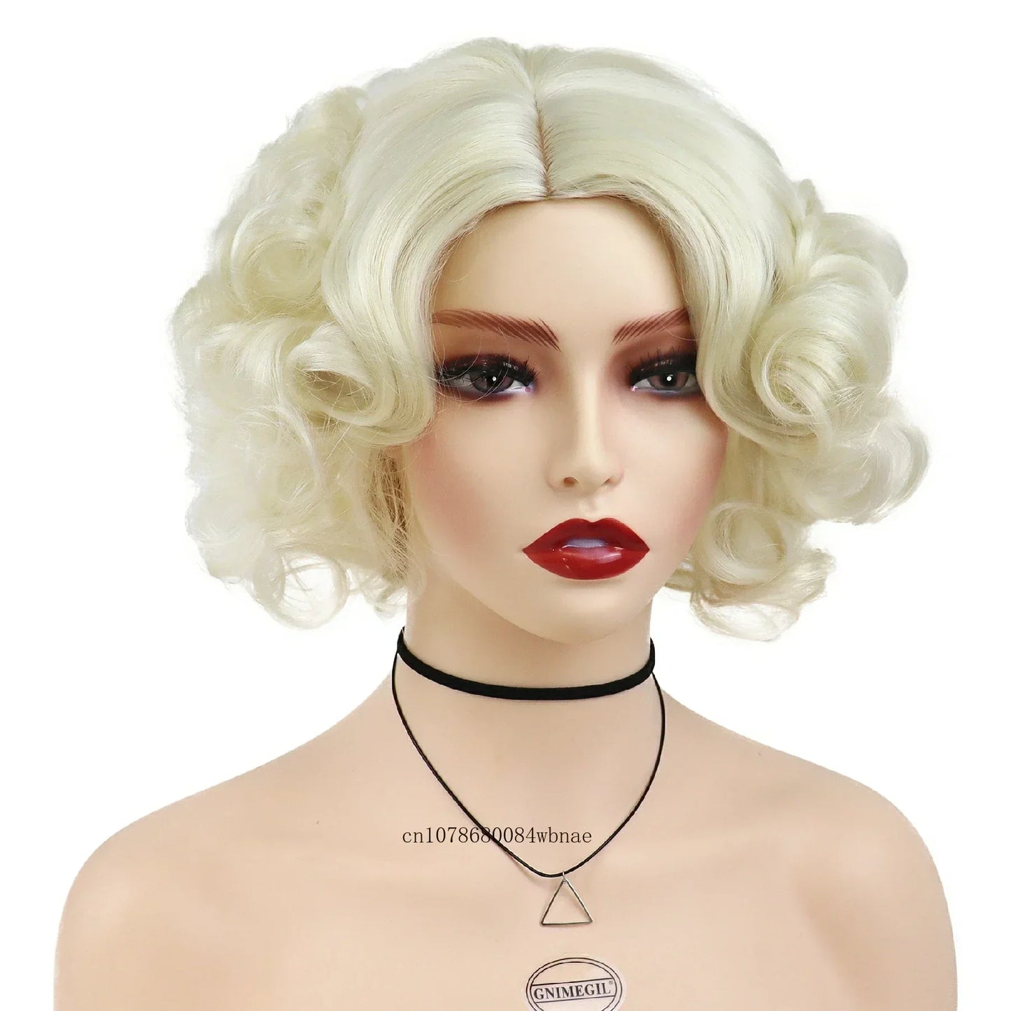 Synthetic Hair Pink Short Curly Wig for Women Big Wavy 80s Cosplay Wigs Halloween Costume Harajuku Anime Wig Natural Looking
