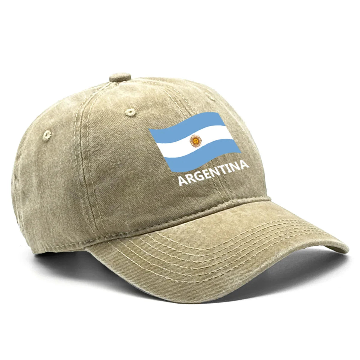 Flag Of Argentina Cowboy Hat Outdoor Casual Cotton Solid Color Adjustable Strap Baseball Cap Men Hat Sun Protect