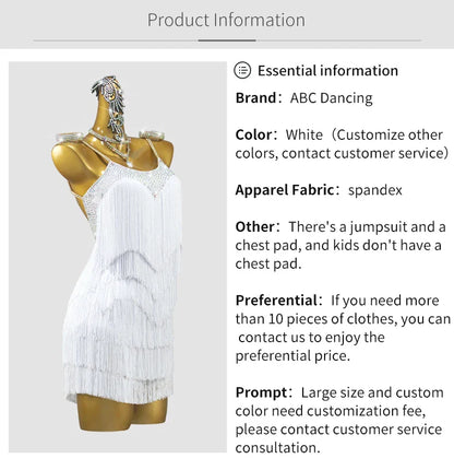 Nouvelle robe de danse latine pour femmes 2026, tenue d'entraînement de danse de salon, costume de bal féminin, jupe courte sexy pour salsa, jupe adulte, tenue de sport