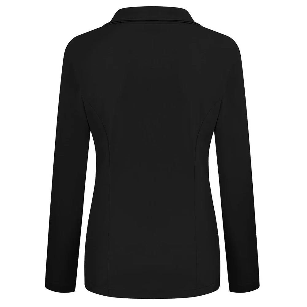 Veste de sport élégante pour femme, haut ajusté à manches longues pour le bureau ou le sport décontracté