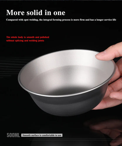 Tiartisan-Filles à repas de camping en titane, assiettes, ustensiles, randonnée en plein air, ultraléger, portable, empilable, plats à salade, ensemble de britware