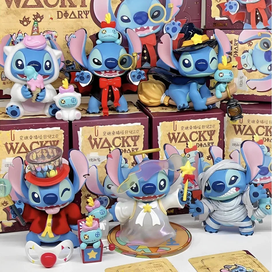 Stitch's Bizarre Diary 2.0 Blind Box, Handmade Trendy Doll, Cute Desktop Ornament & Birthday Gift for Anime Fans