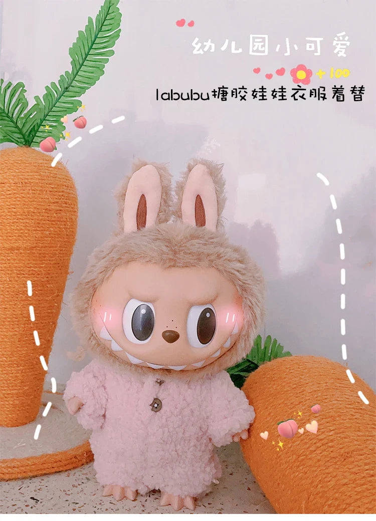 LABUBU Time To Chill TPR Vinyl Doll Clothes Changeable Outfit Set Dress Up Costume Replacement Collectible Toy Gift