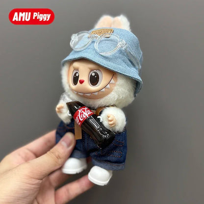 Clothes Doll DIY Accessories Pull Cloth Cola Happiness Factor Labubu Clothes Set Doll Outfit Have Shoes