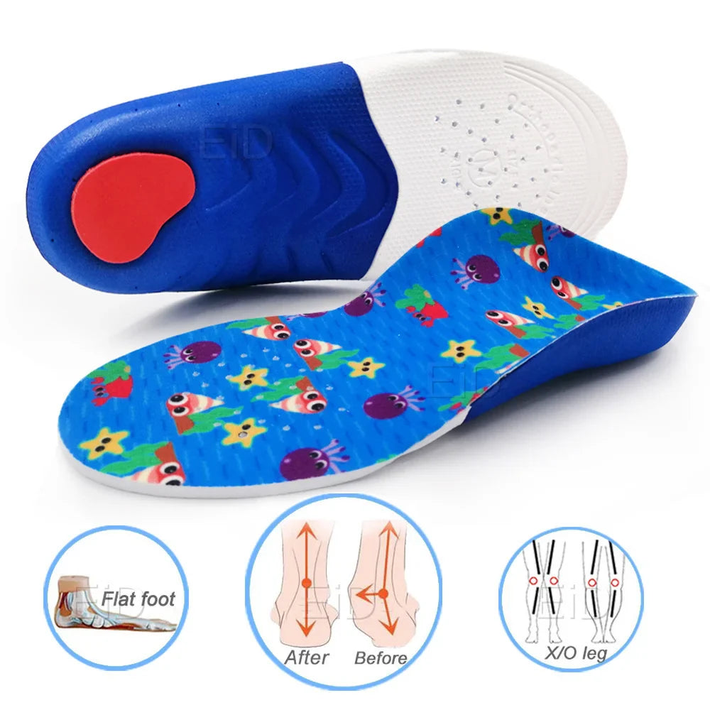 Semelle intérieure orthopédique pour enfants, Support de voûte plantaire, jambes de bœuf, pied plat, semelle de chaussure de santé, semelles orthopédiques pour insérer des chaussures