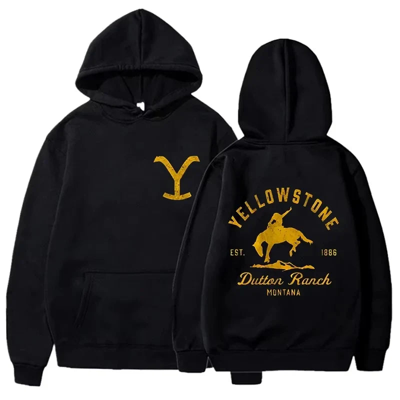 Classic Western Ranch Printed Hoodies for Men and Women - Casual Sports Outdoor Pullover Hoodie WY0171