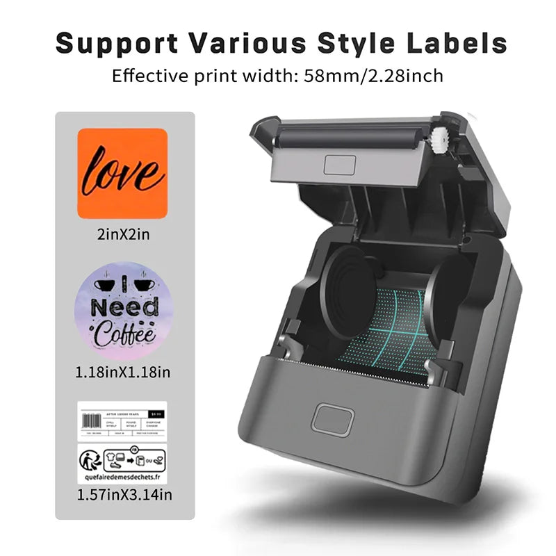 SINMARK SK20 Portable Thermal Printer With Labels Mini Bluetooth Sticker Marker Self-adhesive Label Printer Photo Printer Gift