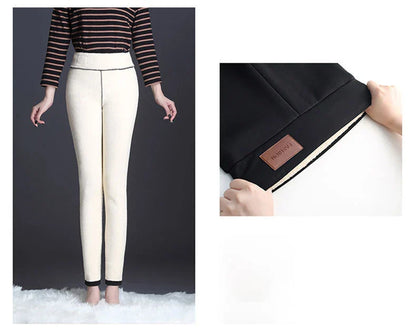 Legging taille haute sans couture pour femme avec intérieur en polaire doux, thermique, chaud, isolé, pour l'hiver. Collant polaire chaud pour femme. Vêtements d'hiver pour femme.