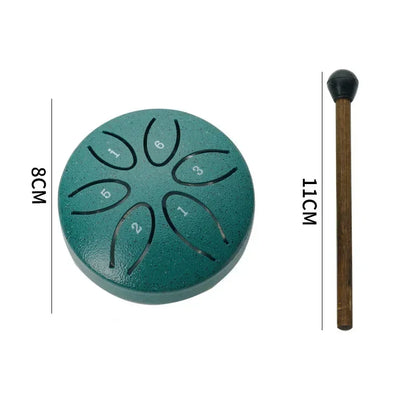 Tambour à Tongle en acier de 3 pouces, 6 tons, Instrument à main avec maillets, sons apaisants pour la méditation, le Yoga, la thérapie musicale en extérieur et en intérieur