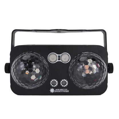 2 boules disco lumineuses avec projection de motifs et contrôle sonore,  et plus
