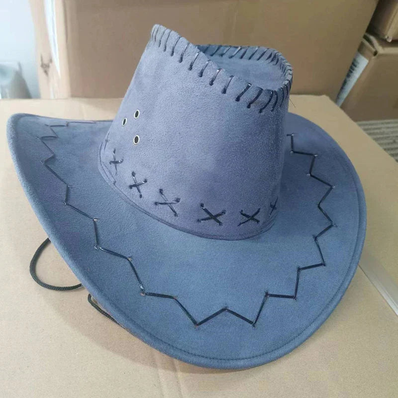 Men's and Women's Suede Cowboy Hat, Fashionable Unisex Cap