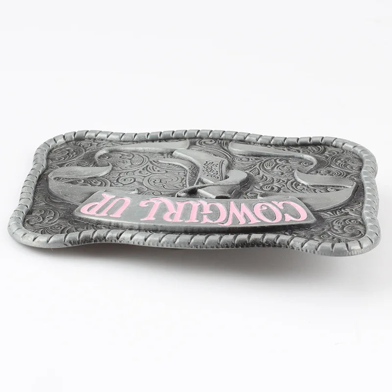 Cowgirl Up Belt Buckle A Girl with A Cowboy Dream Deserves It