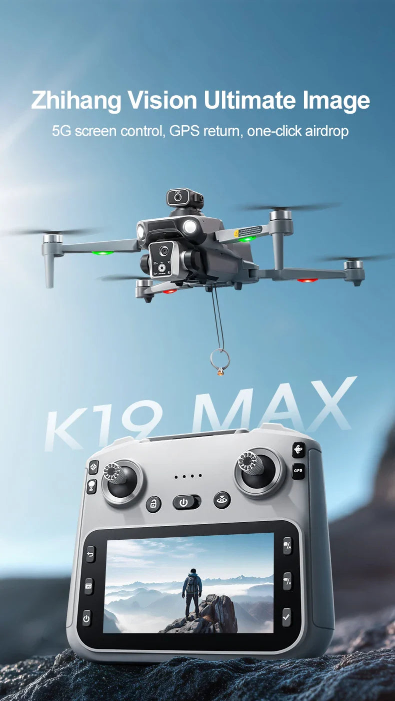 K19 Max Drone caméra HD 5G WIFI professionnel photographie aérienne Drone sans brosse flux optique évitement d'obstacles quadrirotor jouets