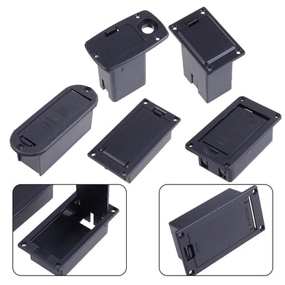 Boîtier de batterie de remplacement 9V pour micro de guitare acoustique et basse, support en plastique robuste, accessoire idéal pour les musiciens