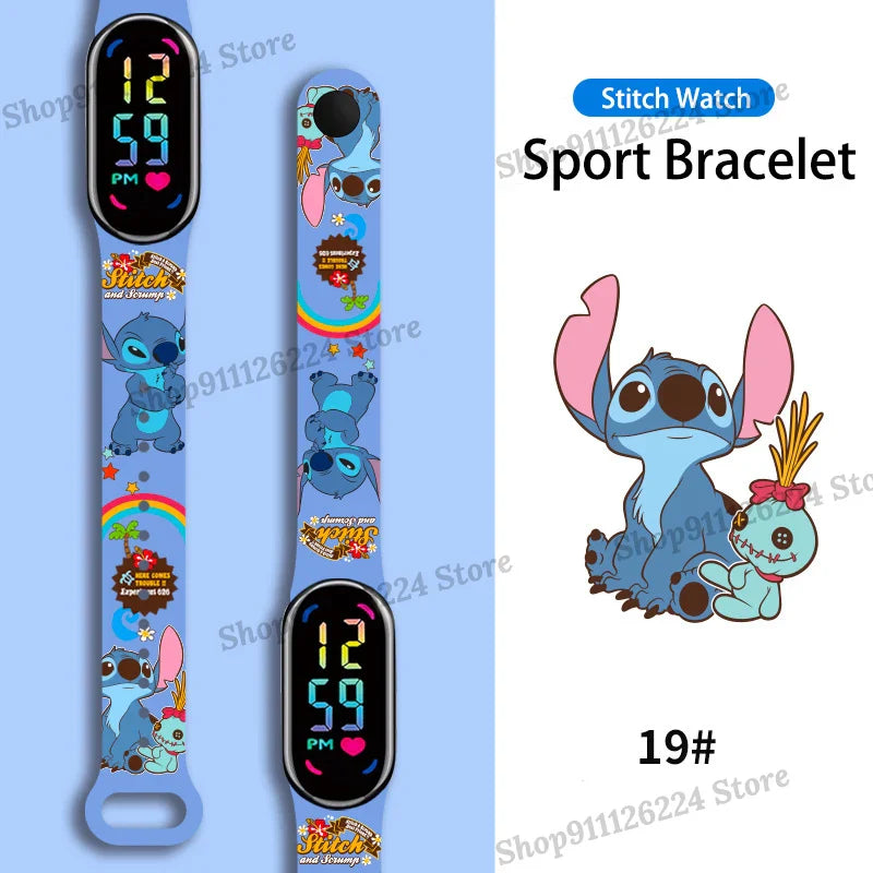 Montres Stitch pour enfants, filles, étanche, sport, écran tactile, pour femmes, horloge numérique étanche, bracelet, cadeaux exquis