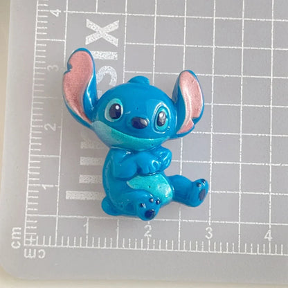 5Pcs cute stitch cartoon resin flatback supplies diy kawaii resin accessories crafts materials scrapbooking embellishment