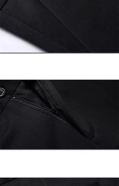 TRAF Autumn And Winter Thick Men's Fashion Comfortable Casual Long Pants Four-Sided Elastic Pants Loose Straight Leg Suit Pants