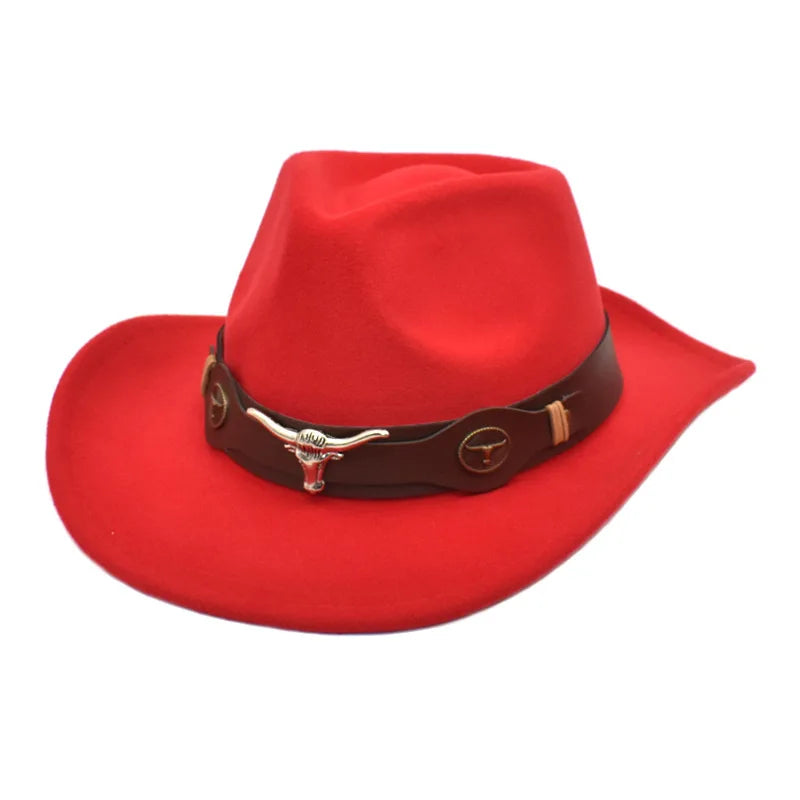 Chapeau de cowboy divers accessoires chapeau de cowboy monochrome en feutre chapeau d'extérieur homme et femme chapeau de cavalier chapeau femme